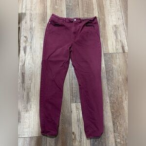 Maroon skinny jeans